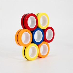 Neueste Camo Finger Magnet Ringe Stress Relief Magische Spielzeuge für Training Lindert Autismus Magnetische Ring Fidget Spinner Spielzeug