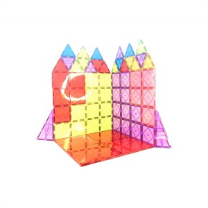 Blok Magnetik Warna-warni Set Mainan Magnet Pendidikan Konstruksi untuk Anak Laki-laki dan Perempuan