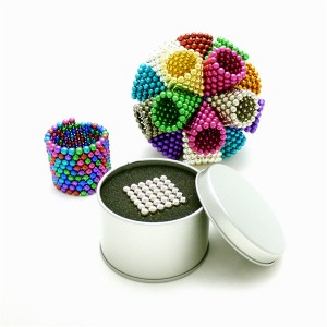 Offre spéciale industrielle grande taille 216 pièces boules magnétiques colorées en néodyme boules magnétiques colorées