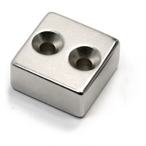 Magnets supplier Rare Earth N52 Neodymium Block Countersunk