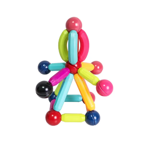 Zábavné magnetické bloky tyče a míčky z vícebarevného ABS plastu