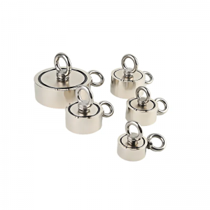 Permanent  Fishing Magnet Double sided with two rings