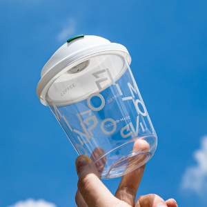 PET Logo Printed U-shaped Plastic Cups 500ml PP U Shape Bubble Tea Cold Cup