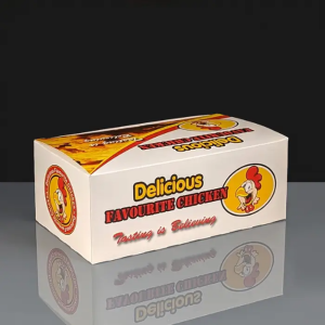 Logotip d'impressió personalitzada Menjar ràpid per emportar Caixa de paper de pollastre fregit