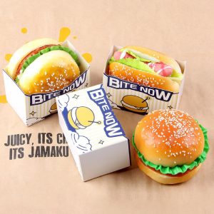 Individuell mit Logo bedruckte Burger-Box, bedruckt mit Fried Chicken Burger-Mahlzeitenbox, recycelbar, einfach zum Mitnehmen