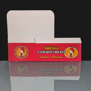 Custom Print Logo Fast Food Takeaway Pohovana piletina Papirna kutija za hranu