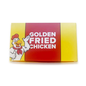 شعار مطبوع مخصص للوجبات السريعة صندوق طعام ورقي للدجاج المقلي