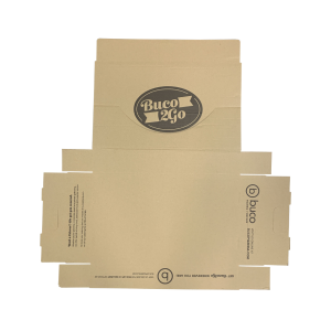 Brauner Kraftpapier-Verpackungskarton mit individuellem Logo für Catering, Takeaway und To-Go-Lebensmittelpapierbehälter