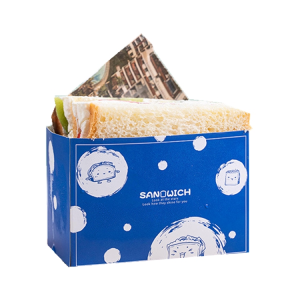 Take Out Box Sandwich Take Out Mini Burger Box Toast Holding Bread Tray Untuk Mengambil Kotak Kertas Makanan