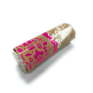Custom Printed Food Grade Sushi Burrito Paper Box Angkat Pikeun Buka Kotak Pembungkusan Sareng Logo