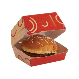 Customized Disposable Food Packaging Hamburger Box Paper Burger Box Fast Food Takeaway Delivery