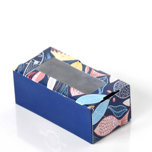 Eco Friendly Customized Printed Black Packaging Carton For Fresh Sushi Prandi Food foldable Take away Paper Box with Windows