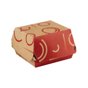 Customized Disposable Food Packaging Hamburger Box Paper Burger Box Fast Food Takeaway Delivery