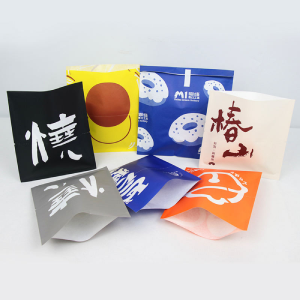 Custom Design Color Logo Content Kraft Paper Packet for Snacks Fried Chicken Handmade Gifts Packaging Envelope Pocket