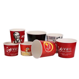Prilagođeni logotip/veličina jednokratne papirnate zdjele/kutije/šalice/kante za kokice Kanta za prženu piletinu