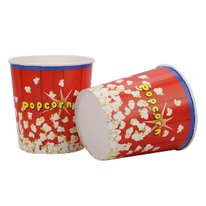 Custom Printed 24-170oz Disposable Recyclable Popcorn Bucket of Quality Popcorn Bucket