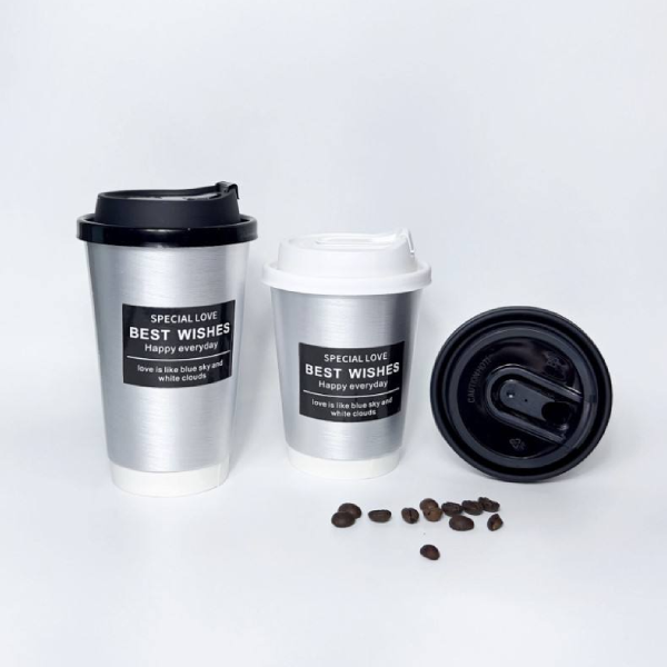 2024 නව විලාසිතාව ඉවත දැමිය හැකි 8oz 10oz 12oz ද්විත්ව බිත්ති රිදී තීරු මුද්දර අභිරුචි ලාංඡනය Hot Coffee Paper Cup