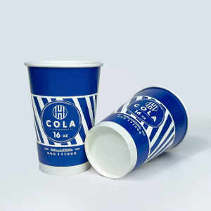 Custom Logo Disposable Printed Paper Cup with Aluminum Foil Inside for Hot Drinks and Hot Food