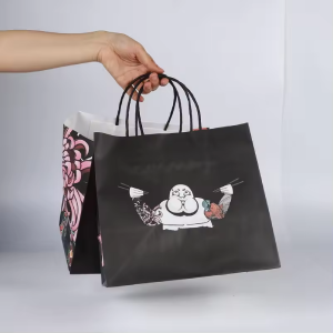 Po meri natisnjen logotip Craft Restaurant Paperbag Biorazgradljiva vrečka iz kraft papirja za s seboj, ki jo je mogoče reciklirati, z vašim logotipom