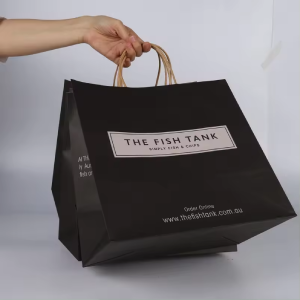कस्टम लोगो मुद्रित क्राफ्ट रेस्तरां खाद्य पेपरबैग आपके लोगो के साथ बायोडिग्रेडेबल टेकअवे रीसाइक्लेबल क्राफ्ट पेपर बैग