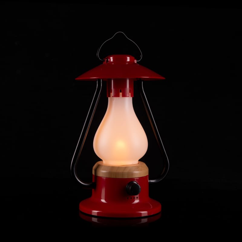 Retro portable rechargeable decorated LED flame table lantern for outdoor/indoor leisure living (bluetooth speaker optional)
