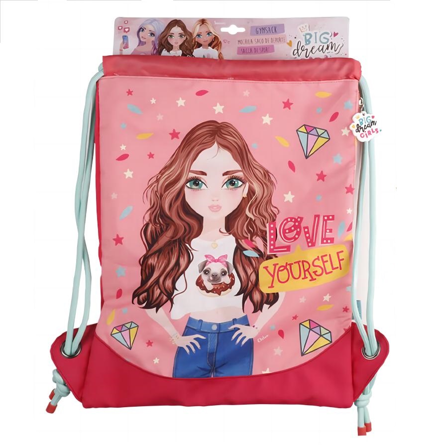 BD023 Drawstring Backpack, Sports Backpack, Big Dreams Girls Bag Portable