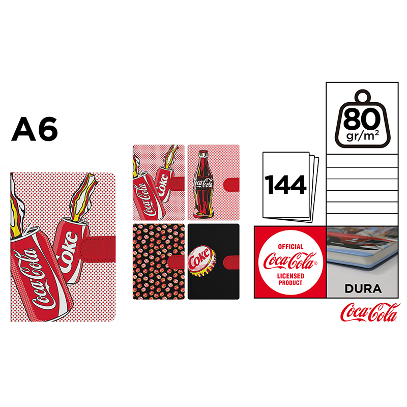 Coca-Cola Bounded Notebook - Stylesch a portable Schreifbegleeder