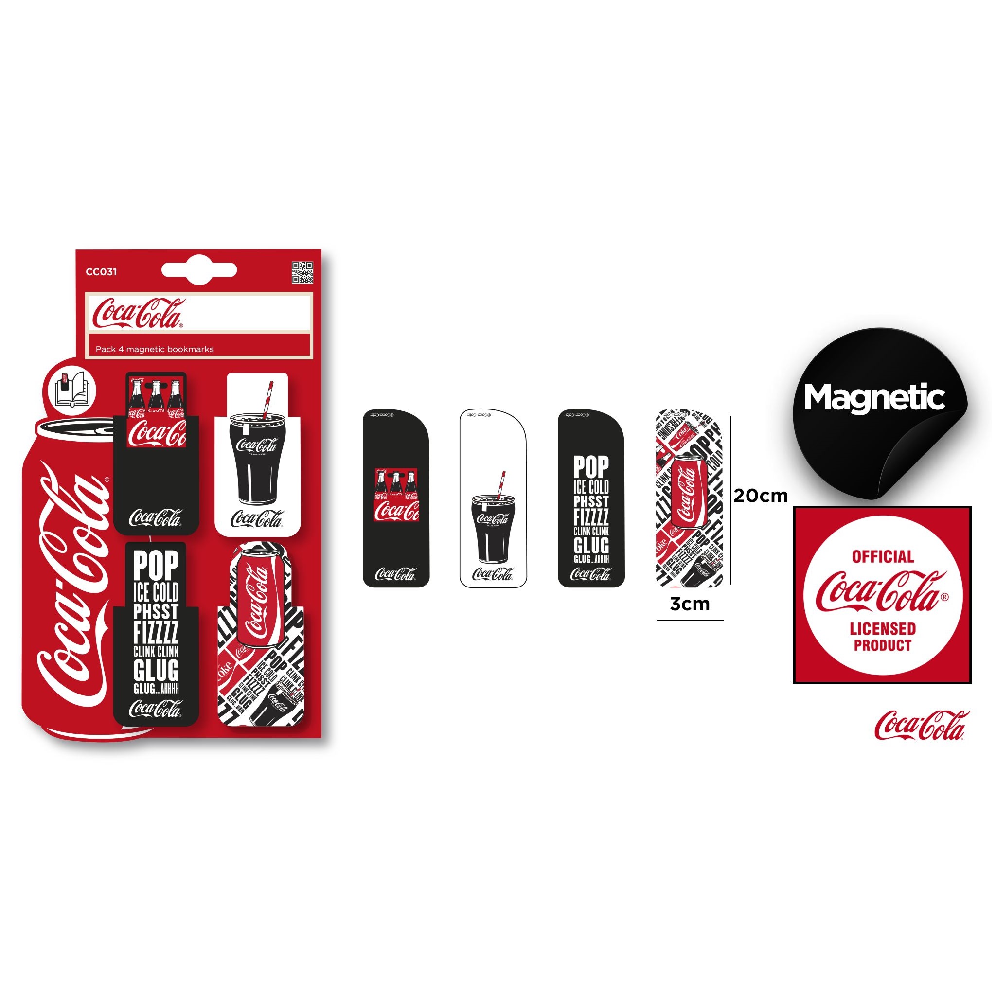 CC031 Coca-Cola Magnetic Bookmarks Personalized Page Marker