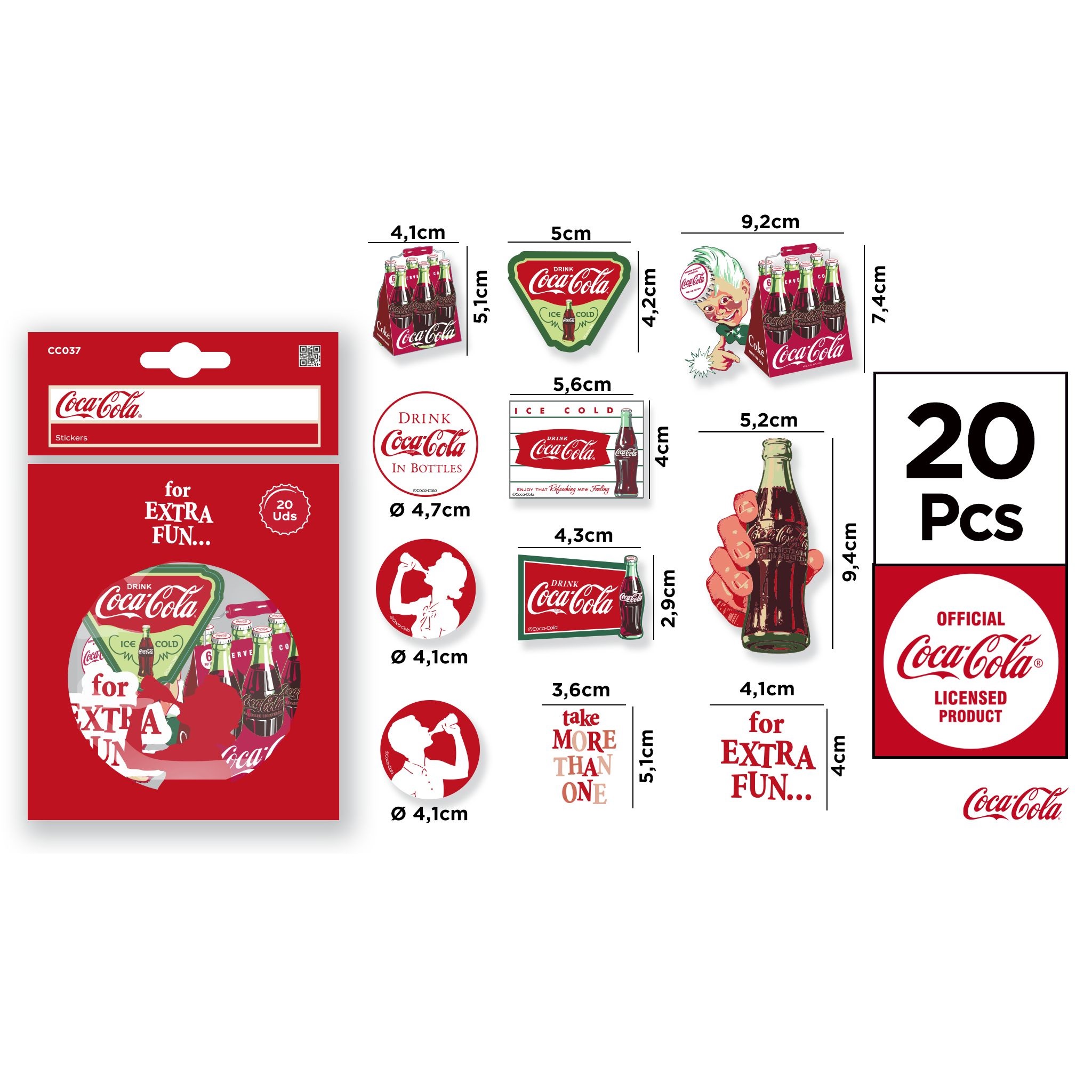CC037 Coca-Cola Stickers Creative Cup Stickers