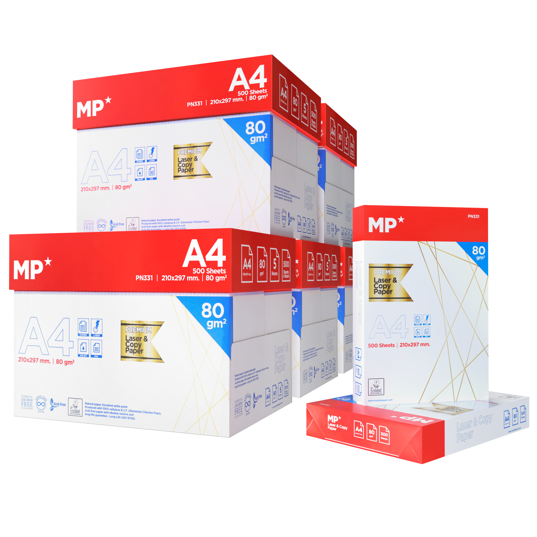 PN331 A4 MULTIFUNCTIONAL WHITE COPY PAPER 80 g/m²