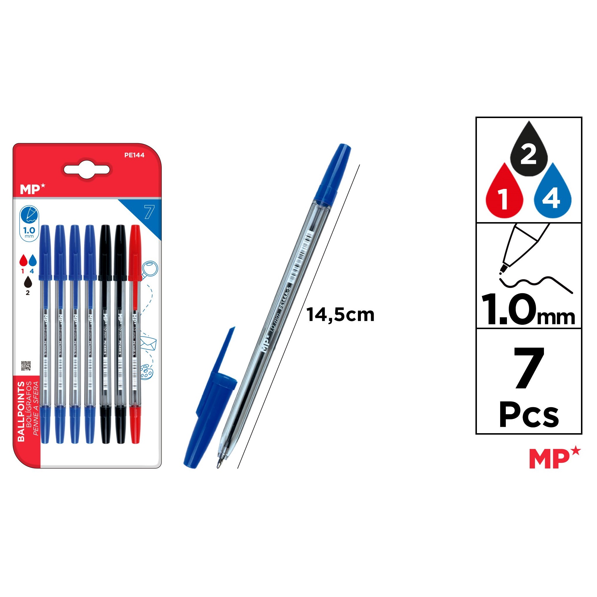 PE144 Basic Ballpoint Pen Set 1.0mm Ballpoint Pen Set