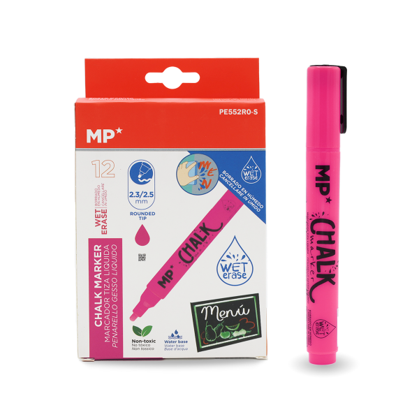 PE552RO-S Roze marker Uitwisbare krijtstift, niet-giftige inktmarker