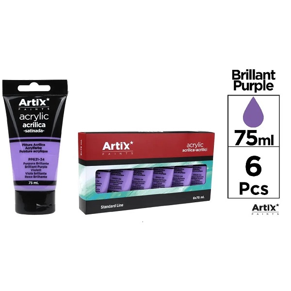 PP631-34 Brillant Purple Acrylics Професійні атласні художні фарби