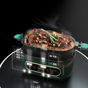 Multifunctional Portable Electric Mini Cooking Hot Pot for Travel Cooking with Non-stick