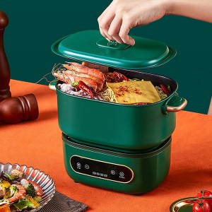 Multifunctional Portable Electric Mini Cooking Hot Pot for Travel Cooking with Non-stick