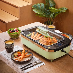 1500W Smokeless BBQ Griddle with 6 Speed Fire Adjustment