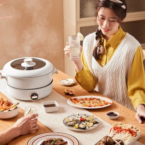 Multifunctional BBQ hot Pot Large Capacity Portable Electric BBQ Grill and Hot Pot