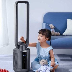 2-in-1  Household Bladeless Tower Purifying Pedestal Fan with HEPA Filter