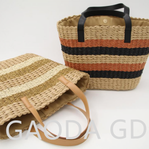 2023 Hot Style High Quality Handmade Knitted Paper Straw Handbag Colorful