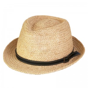 Unisex Summer Beach Women Croched Straw Fedora Hat Hats 2021 Fedora