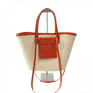 Wholesale hot Selling Fashion Hand Woven Paper Tote bag with Two Handles Handbag for Women big bags