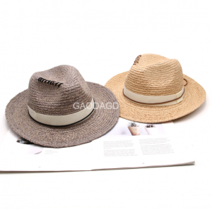 fashionable raffia straw panama hat