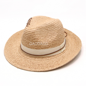 fashionable raffia straw panama hat