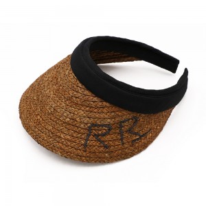 Factory Direct Sales Competitive Price Raffia Straw Braid Support Embroidery Empty Top Visor Hat