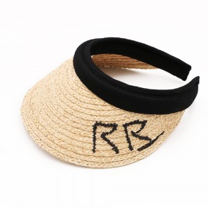 Factory Direct Sales Competitive Price Raffia Straw Braid Support Embroidery Empty Top Visor Hat