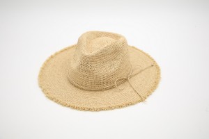 2024 г. Нов стил, ръчно плетена на една кука диамантена шарка, 100% плажна панамска шапка от рафия