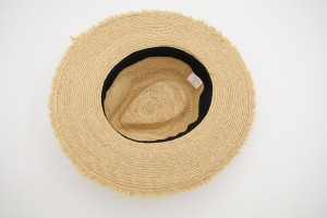 2024 Gaya Anyar Hand Crochet Inten Pola Desain 100% Rafia Beach Panama Hat