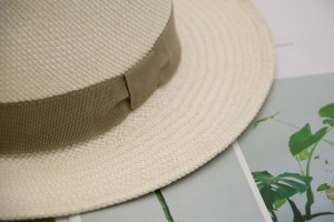Ejiji Ejiji Ọhụrụ European American Akwụkwọ ejiri aka mee nke China Glazed Japanese Paper Panama Straw Hat