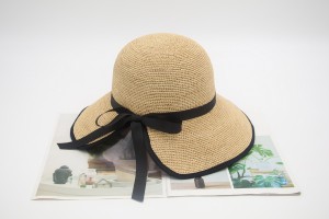2024 Hot Sale Classic Design Elegant Beach Seaside Vacation Rafia Tiben Sun Hat
