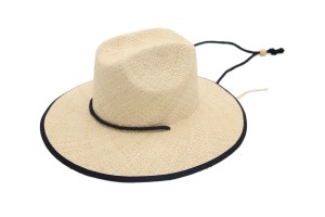 Western Cowboy Style Hand-woven Raffia Straw Windproof Rope Large Brim Seaside Beach Panama Hat